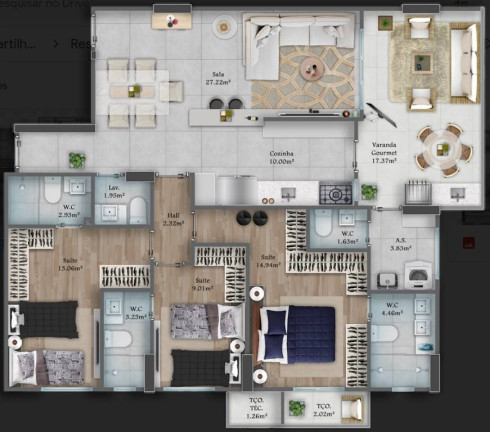 Imagem Apartamento com 3 Quartos à Venda, 127 m² em Forte - Praia Grande Imagem Apartamento com 3 Quartos à Venda, 127 m² em Forte - Praia Grande