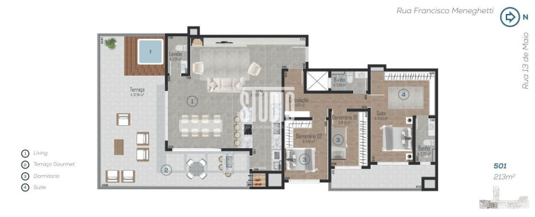 Imagem Cobertura com 3 Quartos à Venda, 213 m² em Centro - Garibaldi Imagem Cobertura com 3 Quartos à Venda, 213 m² em Centro - Garibaldi