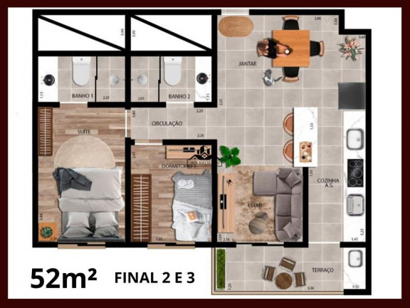 Imagem Apartamento com 2 Quartos à Venda, 52 m² em Jardim Santo Antônio - Santo André Imagem Apartamento com 2 Quartos à Venda, 52 m² em Jardim Santo Antônio - Santo André