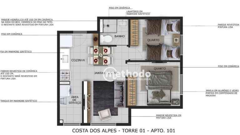 Imagem Apartamento com 2 Quartos à Venda, 39 m² em Jardim Paraíso De Viracopos - Campinas Imagem Apartamento com 2 Quartos à Venda, 39 m² em Jardim Paraíso De Viracopos - Campinas