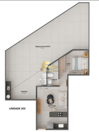 Imagem Imóvel com 1 Quarto à Venda, 39 m² em Jardim Da Penha - Vitória