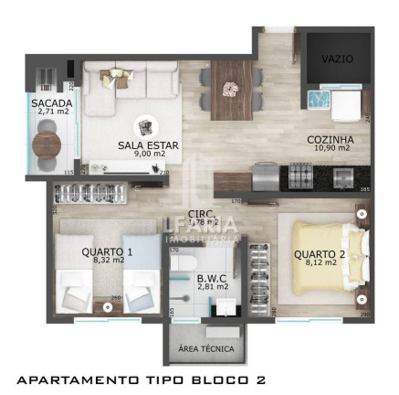 Imagem Apartamento com 2 Quartos à Venda, 52 m² em Jardim Da Barra - Itapoá