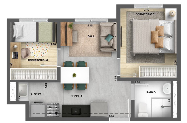 Imagem Imóvel com 2 Quartos à Venda, 32 m² em água Branca - São Paulo