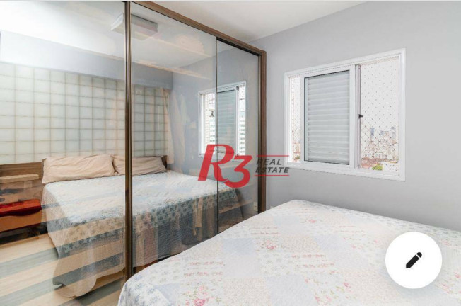 Imagem Apartamento com 3 Quartos para Alugar, 80 m² em Gonzaga - Santos