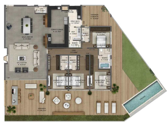 Imagem Apartamento com 4 Quartos à Venda, 488 m² em Torres - Torres Imagem Apartamento com 4 Quartos à Venda, 488 m² em Torres - Torres