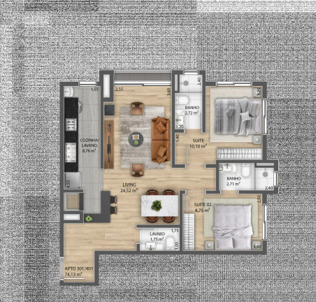 Imagem Apartamento com 2 Quartos à Venda, 74 m² em Centro - Gramado Imagem Apartamento com 2 Quartos à Venda, 74 m² em Centro - Gramado
