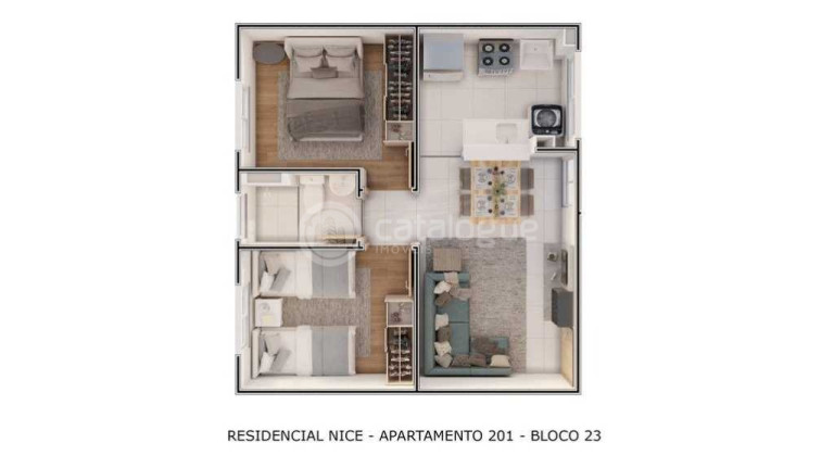 Imagem Apartamento com 2 Quartos à Venda, 41 m² em Liberdade - Parnamirim Imagem Apartamento com 2 Quartos à Venda, 41 m² em Liberdade - Parnamirim