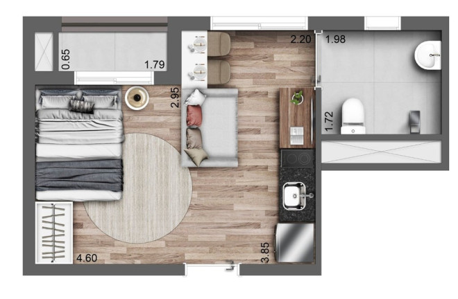 Imagem Imóvel com 1 Quarto à Venda, 24 m² em Moema - São Paulo