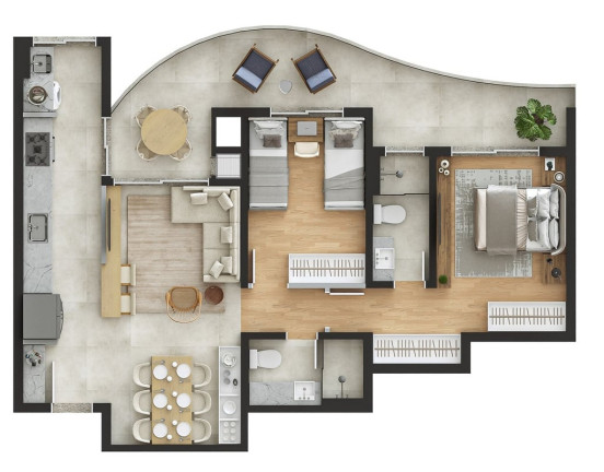 Imagem Apartamento com 2 Quartos à Venda, 75 m² em água Verde - Curitiba Imagem Apartamento com 2 Quartos à Venda, 75 m² em água Verde - Curitiba