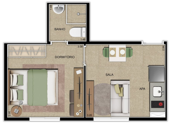 Imagem Apartamento com 2 Quartos à Venda, 34 m² em Barra Funda - São Paulo Imagem Apartamento com 2 Quartos à Venda, 34 m² em Barra Funda - São Paulo