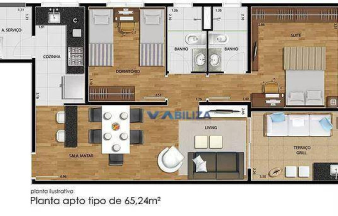 Imagem Apartamento com 2 Quartos à Venda, 65 m² em Vila Galvão - Guarulhos
