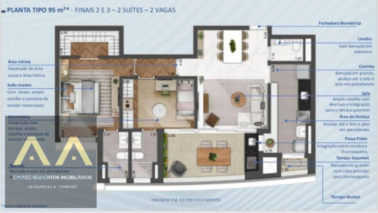 Imagem Apartamento com 2 Quartos à Venda, 95 m² em Alphaville - Barueri Imagem Apartamento com 2 Quartos à Venda, 95 m² em Alphaville - Barueri