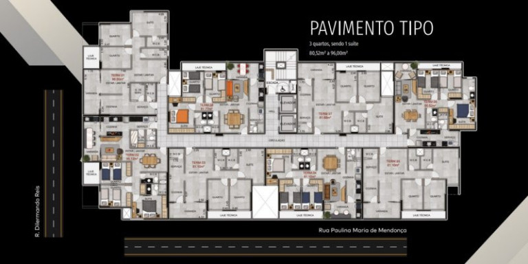 Imagem Apartamento com 3 Quartos à Venda, 81 m² em Jatiúca - Maceió
