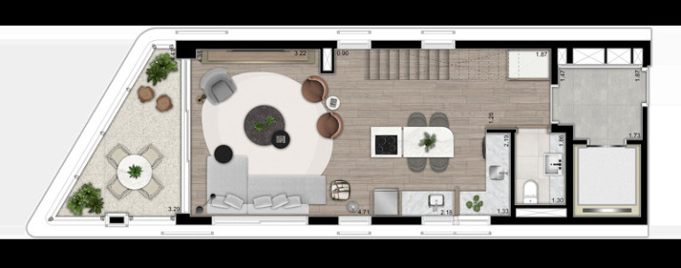 Imagem Cobertura com 1 Quarto à Venda, 121 m² em Alto De Pinheiros - São Paulo