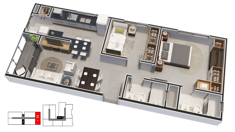 Imagem Apartamento com 2 Quartos à Venda, 59 m² em Americano - Lajeado