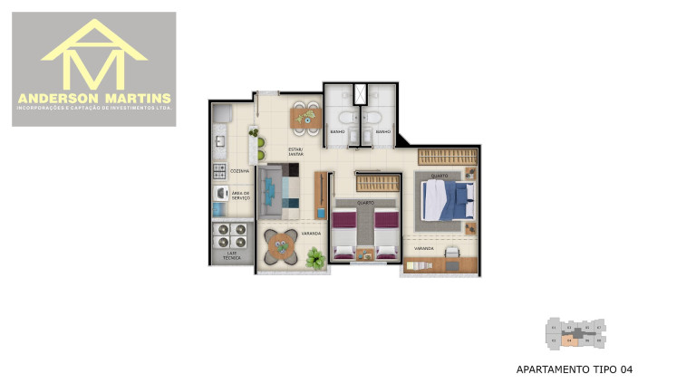 Imagem Apartamento com 2 Quartos à Venda, 51 m² em Praia De Itaparica - Vila Velha Imagem Apartamento com 2 Quartos à Venda, 51 m² em Praia De Itaparica - Vila Velha