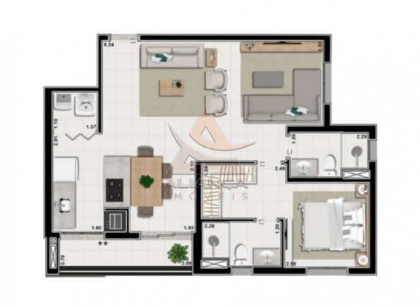 Imagem Apartamento com 2 Quartos à Venda, 63 m² em Quinta Da Primavera - Ribeirão Preto
