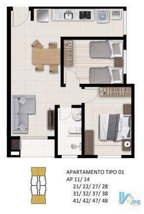 Imagem Apartamento com 2 Quartos à Venda, 58 m² em Pedro Moro - São José Dos Pinhais