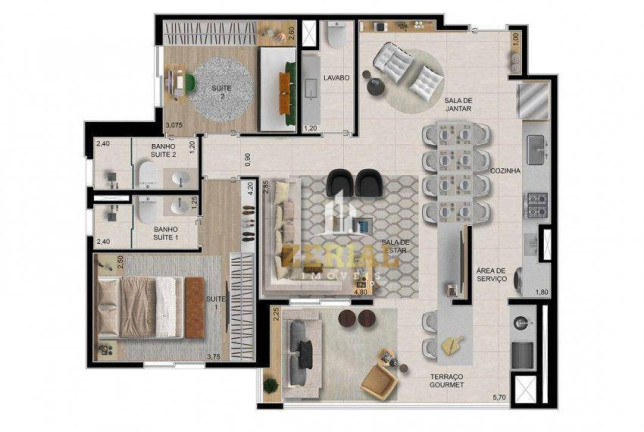 Apartamento com 3 Quartos à Venda, 90 m² em Olímpico - São Caetano Do Sul