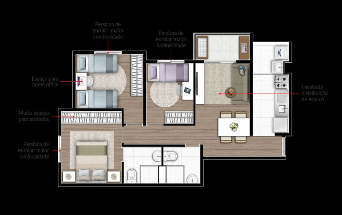 Imagem Apartamento com 2 Quartos à Venda, 57 m² em Vila Valparaíso - Santo André Imagem Apartamento com 2 Quartos à Venda, 57 m² em Vila Valparaíso - Santo André