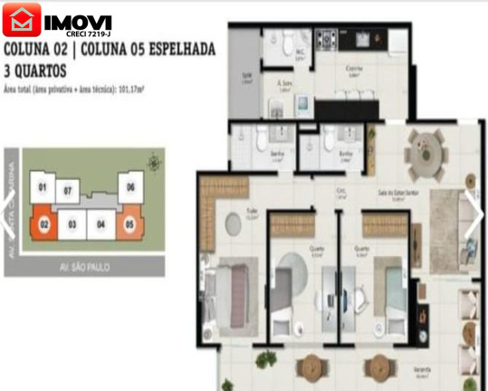 Imagem Apartamento com 3 Quartos à Venda, 101 m² em Praia Da Costa - Vila Velha Imagem Apartamento com 3 Quartos à Venda, 101 m² em Praia Da Costa - Vila Velha