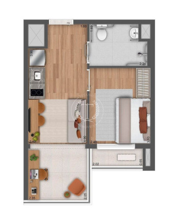 Imagem Apartamento com 1 Quarto à Venda, 32 m² em Pinheiros - São Paulo