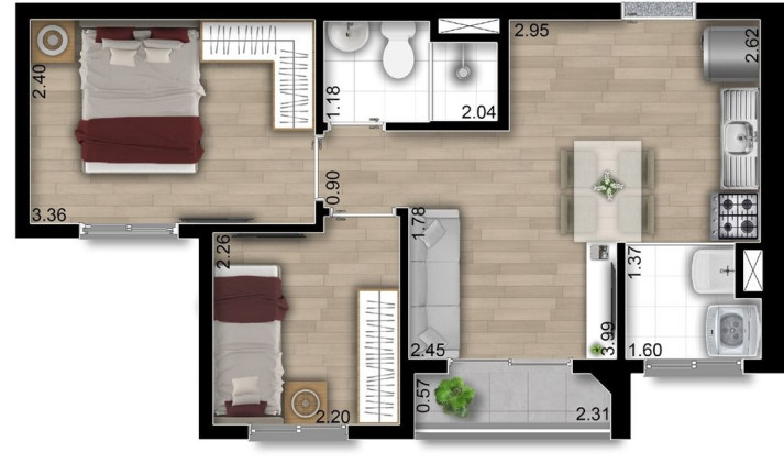 Imagem Apartamento com 2 Quartos à Venda, 39 m² em Vila Carrão - São Paulo Imagem Apartamento com 2 Quartos à Venda, 39 m² em Vila Carrão - São Paulo