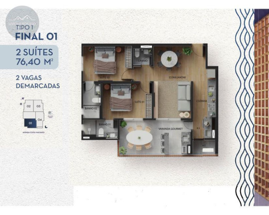 Imagem Apartamento com 3 Quartos à Venda, 103 m² em Canto Do Forte - Praia Grande Imagem Apartamento com 3 Quartos à Venda, 103 m² em Canto Do Forte - Praia Grande