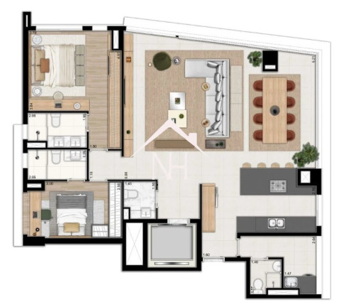 Imagem Apartamento com 3 Quartos à Venda, 142 m² em Itaim Bibi - São Paulo