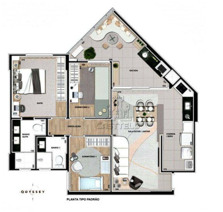 Apartamento com 3 Quartos à Venda, 86 m² em Centro - Londrina