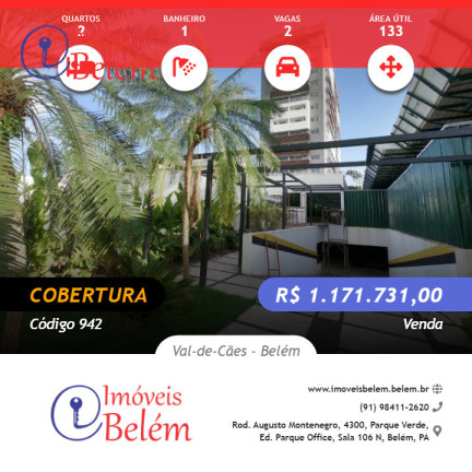 Imagem Cobertura com 2 Quartos à Venda, 133 m² em Val-de-cães - Belém Imagem Cobertura com 2 Quartos à Venda, 133 m² em Val-de-cães - Belém