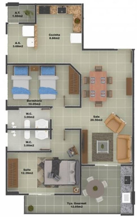 Imagem Apartamento com 2 Quartos à Venda, 85 m² em Guilhermina - Praia Grande Imagem Apartamento com 2 Quartos à Venda, 85 m² em Guilhermina - Praia Grande