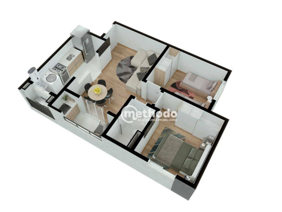 Imagem Apartamento com 2 Quartos à Venda, 46 m² em Jardim Eulina - Campinas Imagem Apartamento com 2 Quartos à Venda, 46 m² em Jardim Eulina - Campinas