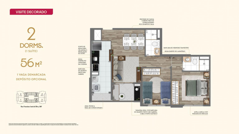 Imagem Apartamento com 2 Quartos à Venda, 56 m² em Vila Andrade - São Paulo Imagem Apartamento com 2 Quartos à Venda, 56 m² em Vila Andrade - São Paulo