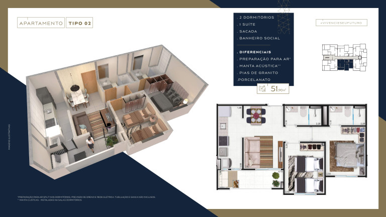 Imagem Imóvel com 2 Quartos à Venda, 52 m² em Quintas De Sao Jose (bonfim Paulista) - Ribeirão Preto