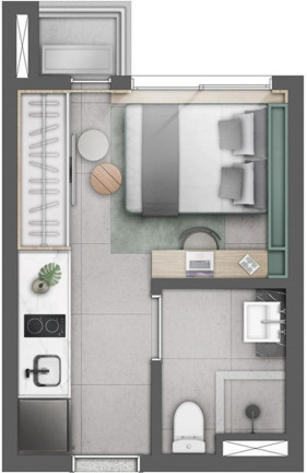 Imagem Imóvel com 1 Quarto à Venda, 19 m² em Vila Romana - São Paulo