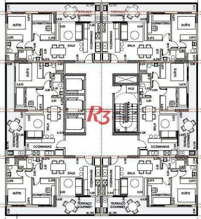Apartamento com 2 Quartos à Venda, 65 m² em Ponta Da Praia - Santos