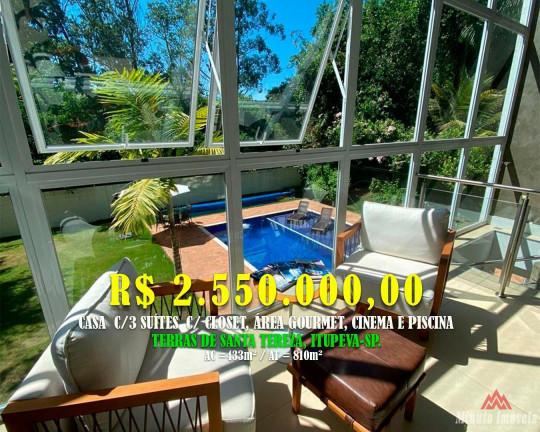 Casa com 3 Quartos à Venda, 433 m² em Terras De Santa Teresa - Itupeva