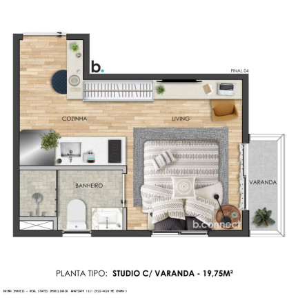 Imagem Apartamento com 1 Quarto à Venda, 20 m² em Vila Pompéia - São Paulo