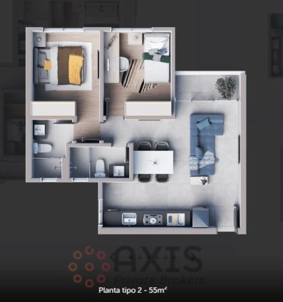 Imagem Apartamento com 2 Quartos à Venda, 55 m² em São Luiz - Belo Horizonte Imagem Apartamento com 2 Quartos à Venda, 55 m² em São Luiz - Belo Horizonte