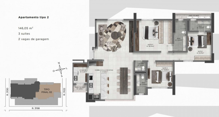 Imagem Apartamento com 3 Quartos à Venda, 146 m² em Centro - Balneário Camboriú Imagem Apartamento com 3 Quartos à Venda, 146 m² em Centro - Balneário Camboriú