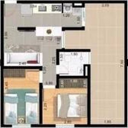 Imagem Apartamento com 2 Quartos à Venda, 46 m² em Caguassu - Sorocaba