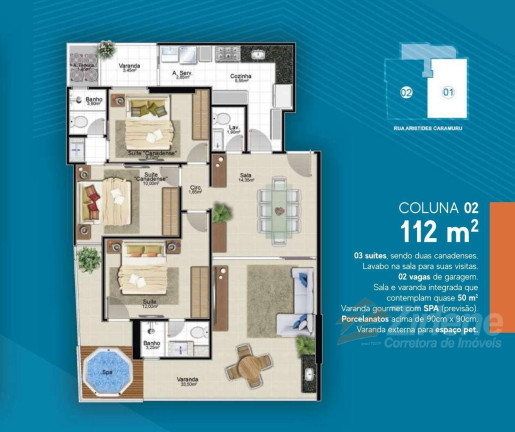 Imagem Apartamento com 3 Quartos à Venda, 114 m² em Muquiçaba - Guarapari
