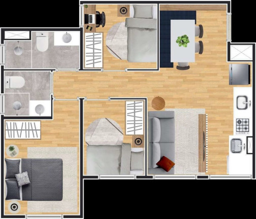 Apartamento com 3 Quartos à Venda, 48 m² em Parque Das Paineiras - São Paulo