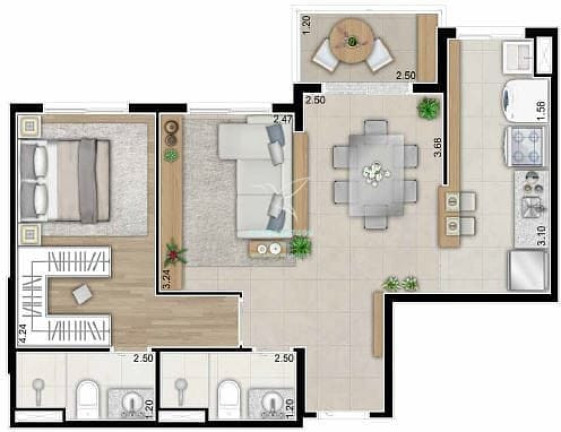 Imagem Apartamento com 2 Quartos à Venda, 55 m² em Vila São Luiz (valparaízo) - Barueri Imagem Apartamento com 2 Quartos à Venda, 55 m² em Vila São Luiz (valparaízo) - Barueri