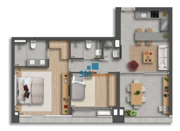 Apartamento com 2 Quartos à Venda, 74 m² em Jardim Europa - São Paulo