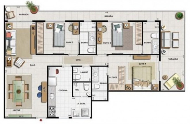 Imagem Imóvel com 3 Quartos à Venda, 140 m² em Recreio Dos Bandeirantes - Rio De Janeiro