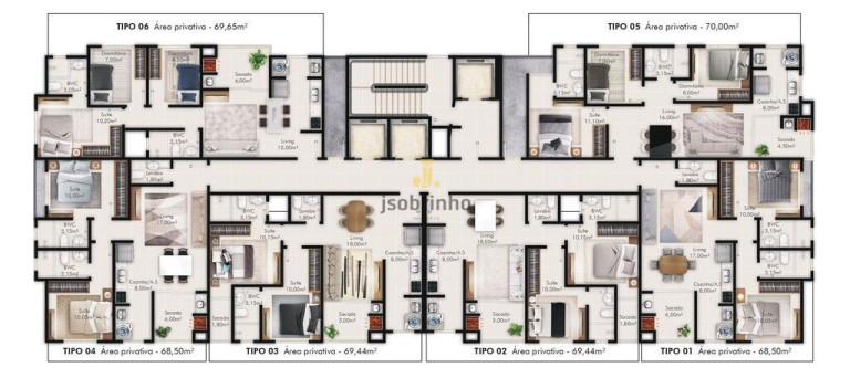 Apartamento com 2 Quartos à Venda, 70 m² em Morretes - Itapema