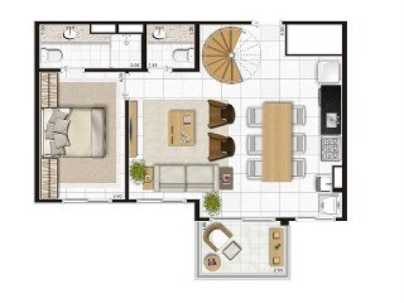 Imagem Imóvel com 1 Quarto à Venda, 61 m² em Morumbi - São Paulo Imagem Imóvel com 1 Quarto à Venda, 61 m² em Morumbi - São Paulo