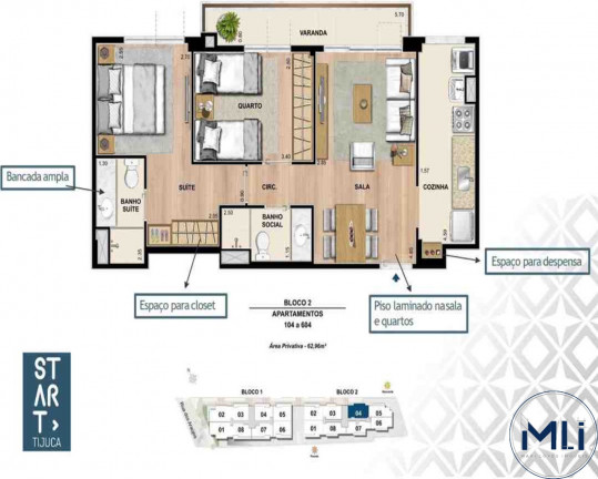 Imagem Imóvel com 2 Quartos à Venda, 69 m² em Tijuca - Rio De Janeiro